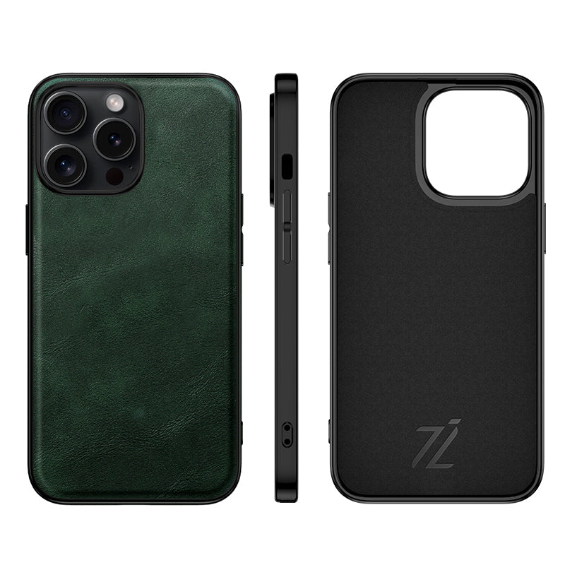 iPhone Luxury Leather Case ( Green )