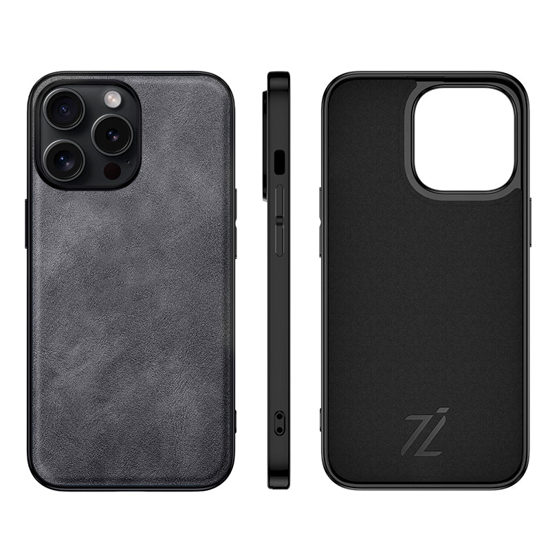 iPhone Luxury Leather Case ( Grey )