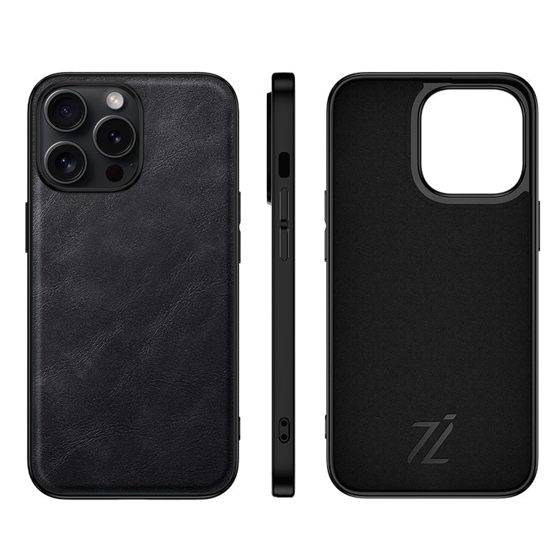 iPhone Luxury Leather Case ( Black )