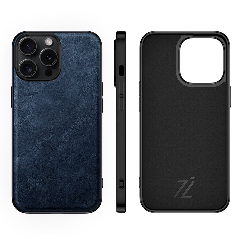 iPhone Luxury Leather Case ( Blue )