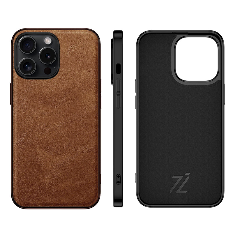 iPhone Luxury Leather Case ( Brown )