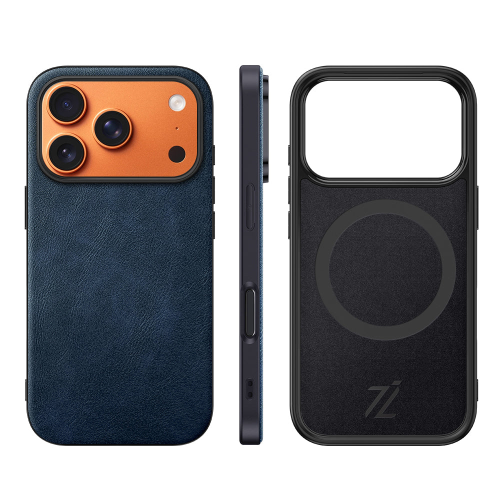 iPhone Luxury Leather Case ( Blue )