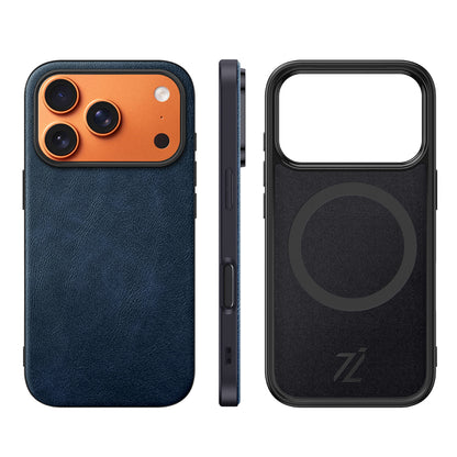 iPhone Luxury Leather Case ( Blue )