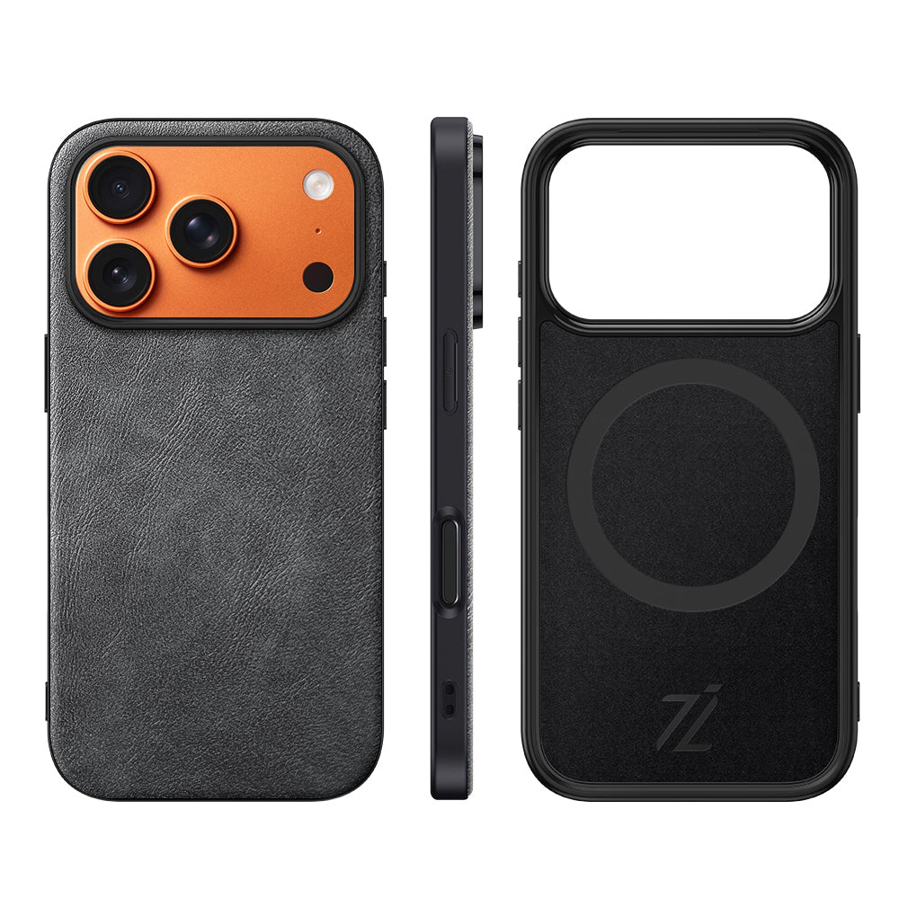 iPhone Luxury Leather Case ( Grey )