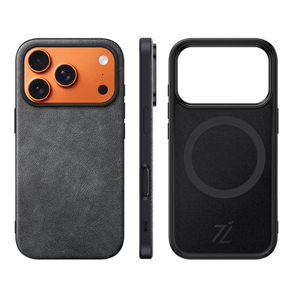 iPhone Luxury Leather Case ( Grey )